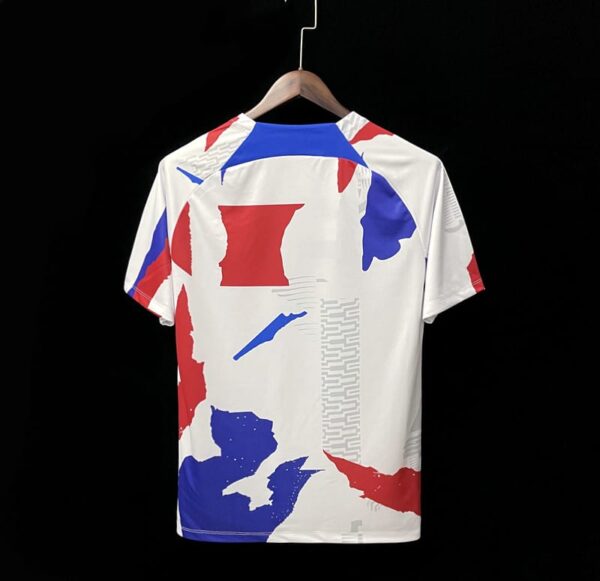 France Maillot Avant Match Entraînement Blanc + Rouge + Bleue 2022-23 – Image 2