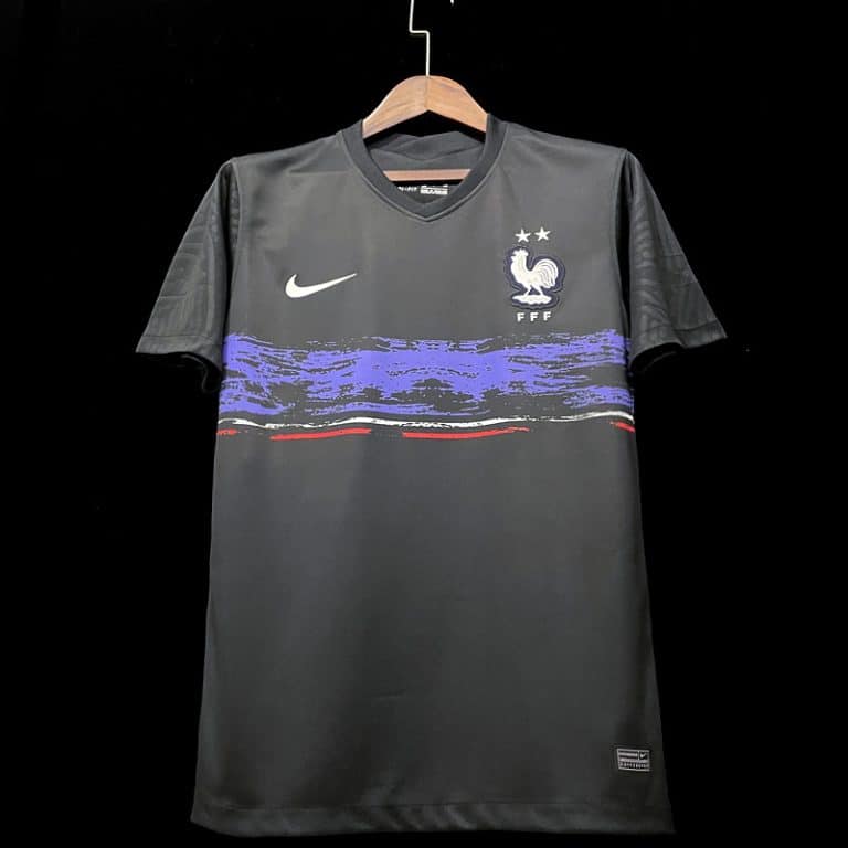 France Maillot Avant Match Noire 2022-23 – Image 8