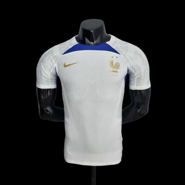 France Maillot Avant Match Entraînement Blanc 2022-23 - VERSION PLAYER